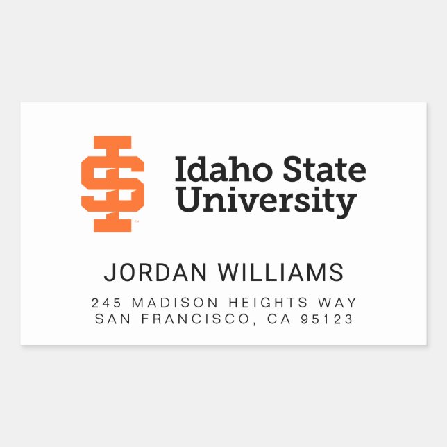 Idaho State University Official Logo Design Rectangular Sticker (Front)