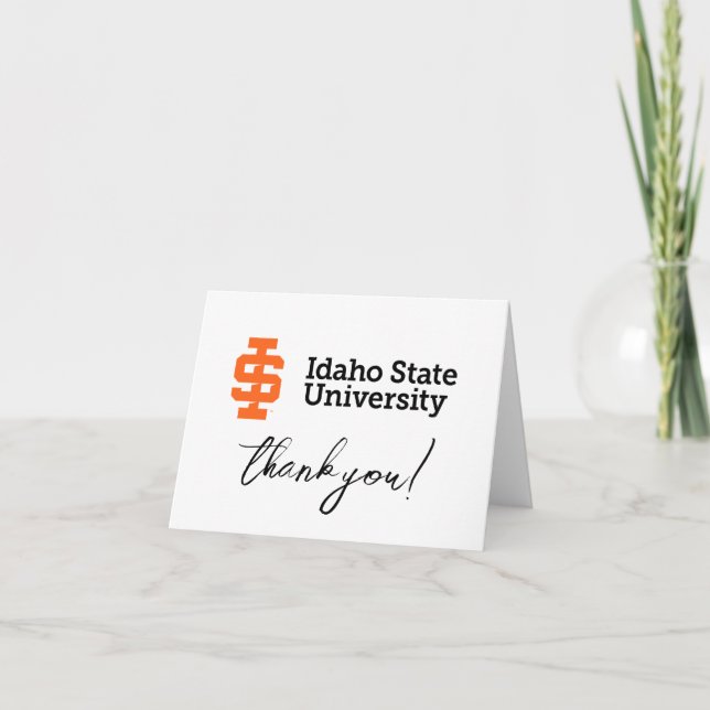 Idaho State University Official Logo Design Thank You Card (Front)