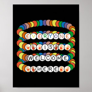Idaho Teacher Everyone Is Welcome Here Friendship Poster