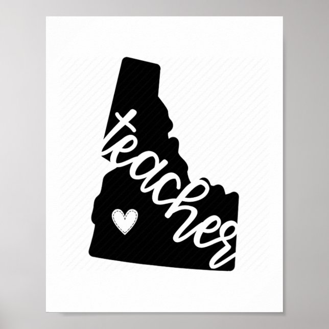 Idaho Teacher State Pride For Educators  Poster (Front)