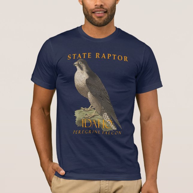 Idaho Territory Raptor The Falco peregrinus T-Shirt (Front)