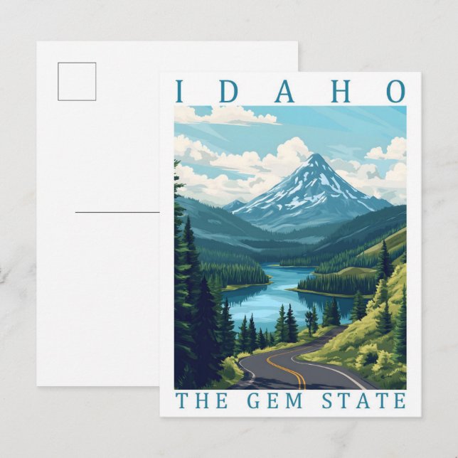 Idaho the Gem State USA Travel Place Postcard (Front/Back)
