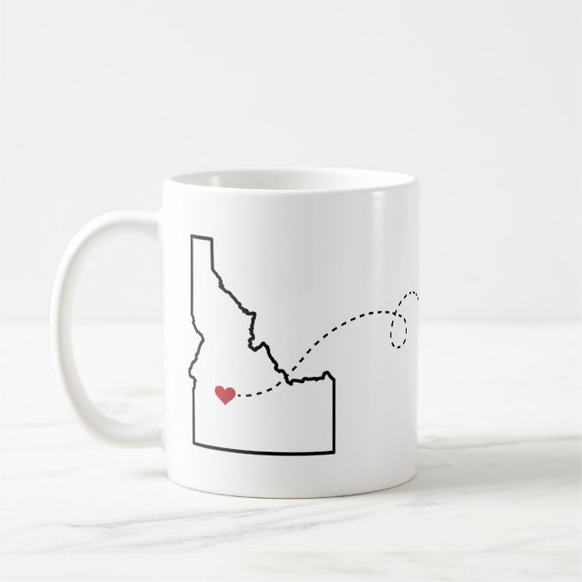 Idaho to Arizona - Heart2Heart Coffee Mug (Left)