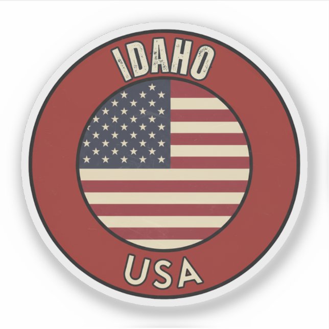 Idaho United States Sticker (Front)