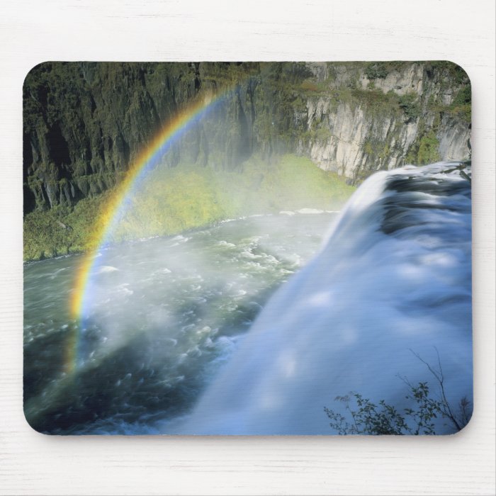 Idaho. USA. Rainbow in spray above Upper Mesa Mouse Pads