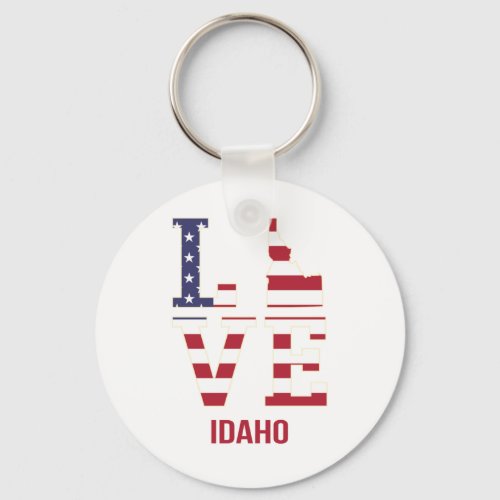 Idaho USA State Love Keychain