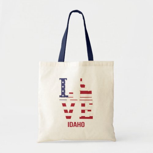 Idaho USA State Love Tote Bag
