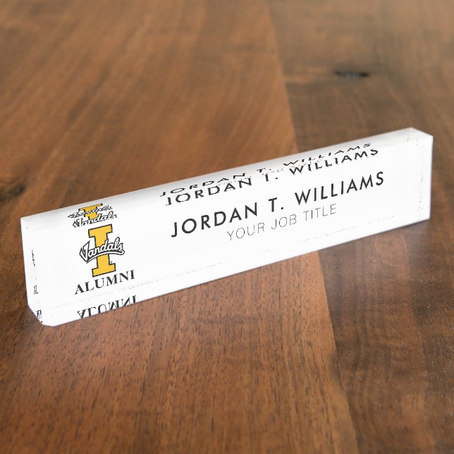 Idaho Vandals Alumni Desk Name Plate (Side)