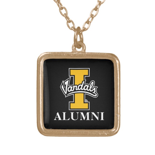 Idaho Vandals  Alumni Gold Plated Necklace (Front)