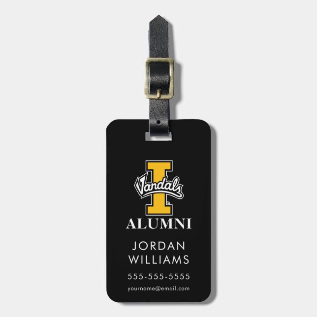 Idaho Vandals  Alumni Luggage Tag (Front Vertical)