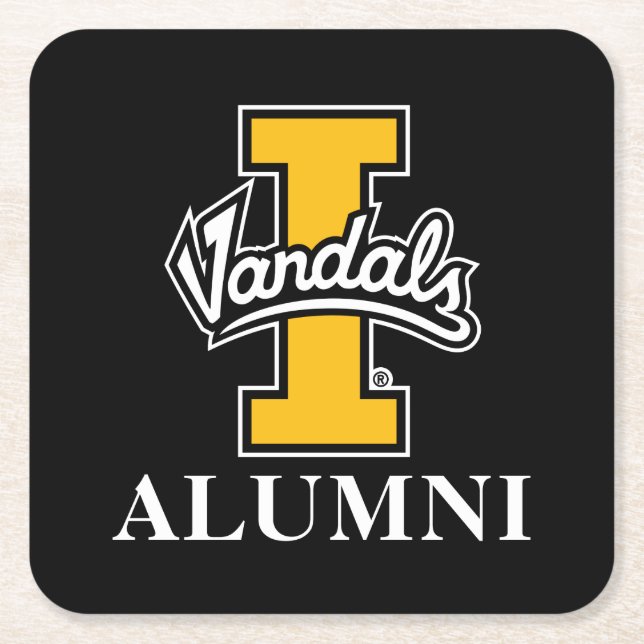 Idaho Vandals  Alumni Square Paper Coaster (Front)