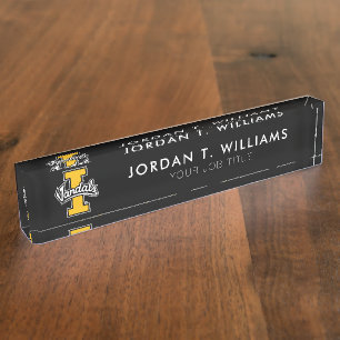 Idaho Vandals Logo Desk Name Plate