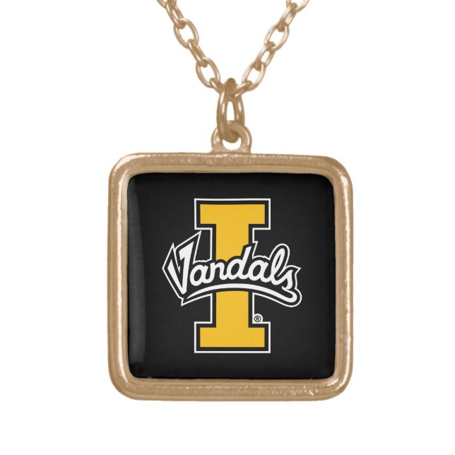 Idaho Vandals Logo Gold Plated Necklace (Front)