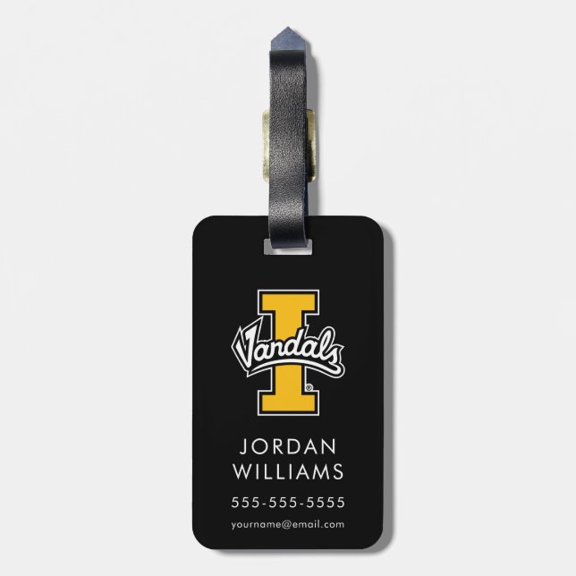 Idaho Vandals Logo Luggage Tag (Back Vertical)