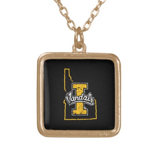 Idaho Vandals State Love Gold Plated Necklace