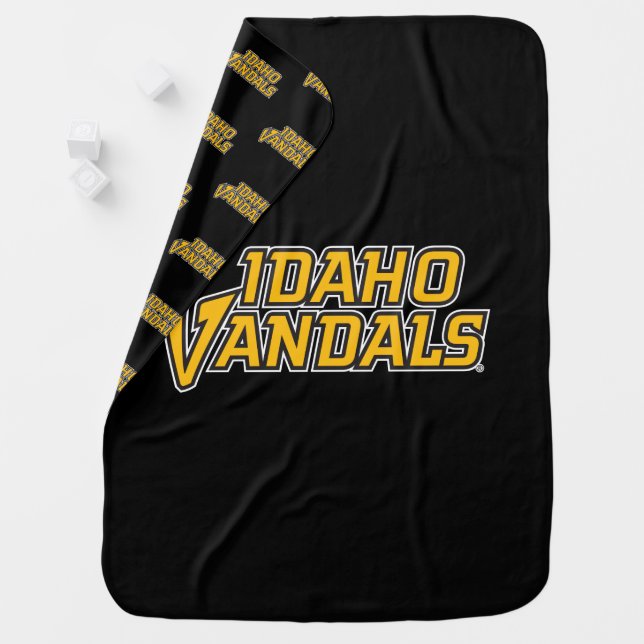 Idaho Vandals Wordmark Baby Blanket (In Situ)