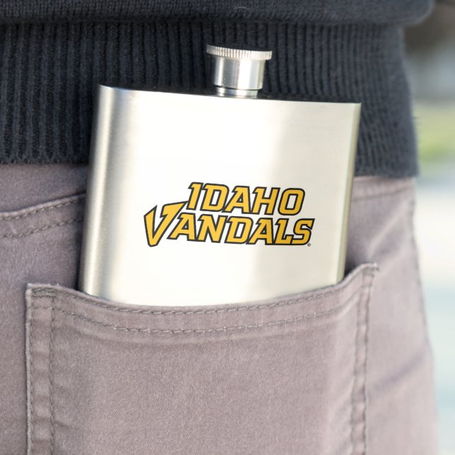 Idaho Vandals Wordmark Flask (In Situ)