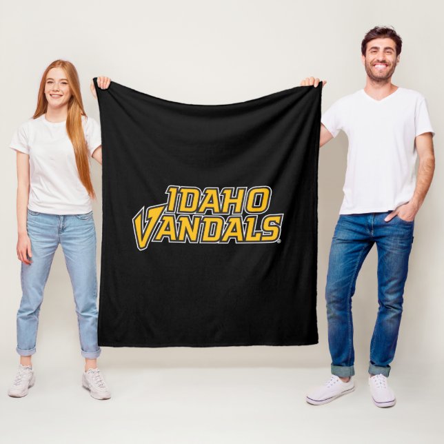 Idaho Vandals Wordmark Fleece Blanket (In Situ)