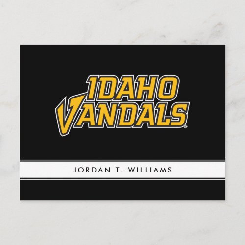 Idaho Vandals Wordmark Invitation Postcard