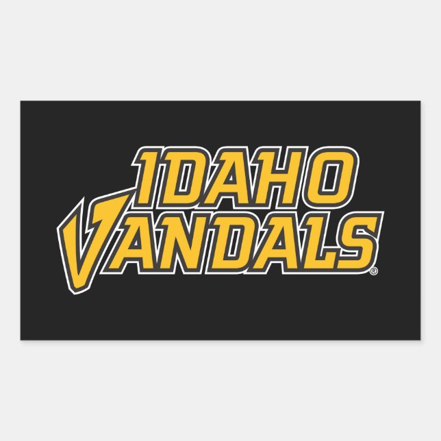 Idaho Vandals Wordmark Rectangular Sticker (Front)