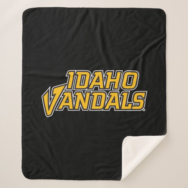 Idaho Vandals Wordmark Sherpa Blanket (Front)
