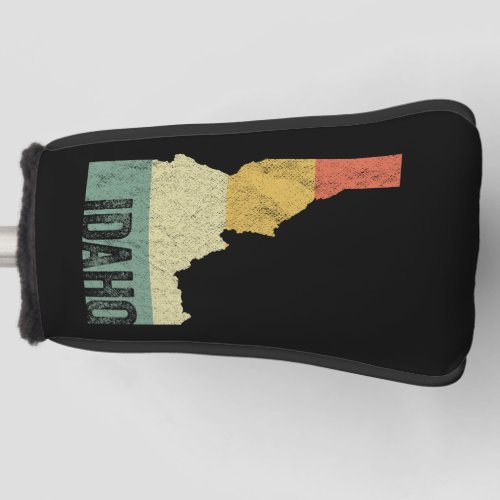 Idaho Vintage Retro Sunset Color Map Golf Head Cover