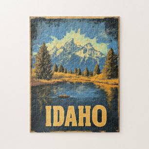 Idaho vintage travel poster jigsaw puzzle