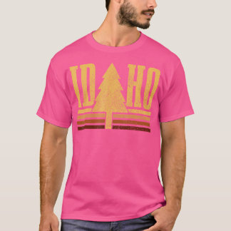 Idaho Vintage Tree State Pride Camping Hiking Idah T-Shirt