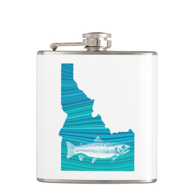 Idaho Wave Fishing Flask (Front)