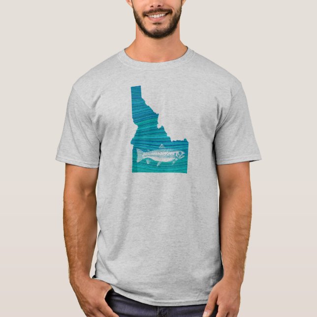 Idaho Wave Fishing T-Shirt (Front)