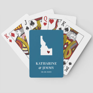 Idaho Wedding Favor Deck of Cards, State Map Poker Cards