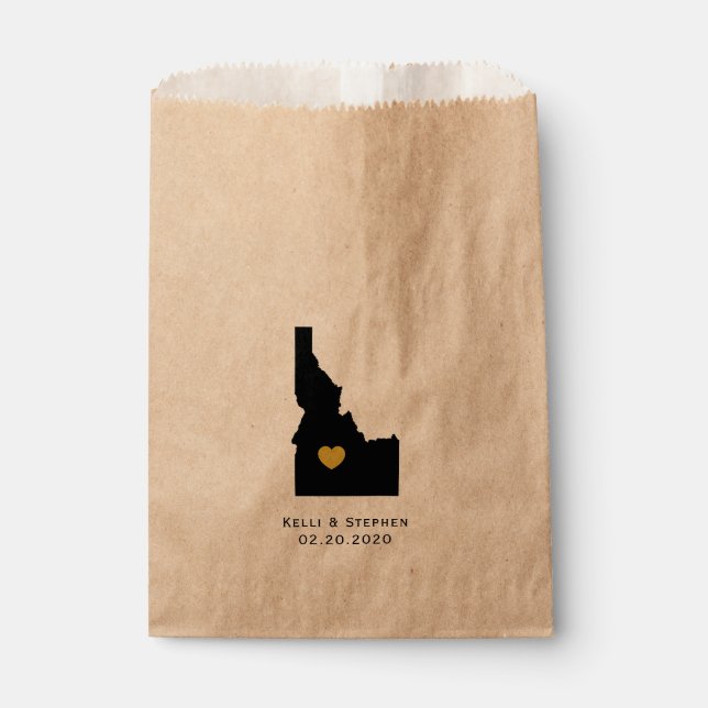 Idaho Wedding Favor Treat Sacks, Gift Bags (Front)