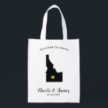 Idaho Wedding Welcome Bag Black and Gold Tote<br><div class="desc">Fill this welcome bag with favorite goodies for your guests to enjoy when they arrive in Idaho!</div>