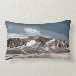 Idaho Winter Scenes Cutout Design Lumbar Pillow