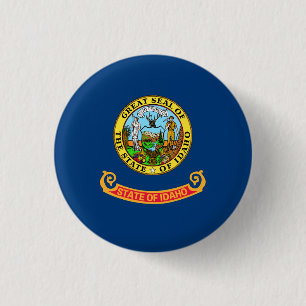 Idahoan Flag, Flag of Idaho Button