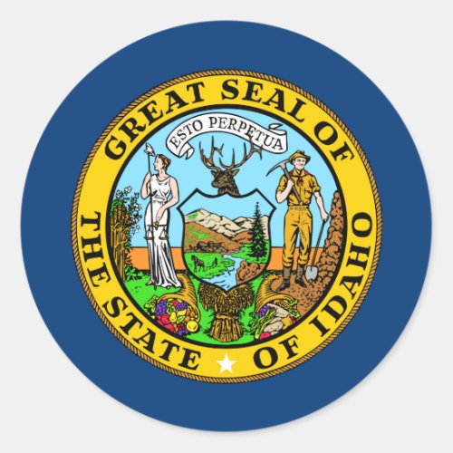Idahoan Seal Idaho Classic Round Sticker