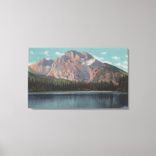 IdahoView of Mt Moran from Leigh LakeIdaho Canvas Print
