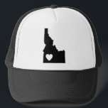 IdaLove Trucker Hat<br><div class="desc">Show your love for Idaho with the IdaLove Idaho silhouette and heart design.</div>