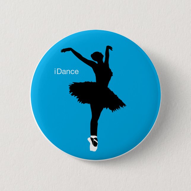 iDance (Blue) Pinback Button (Front)
