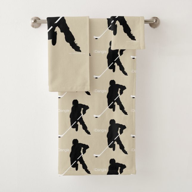 iDangle (hockey) Bath Towel Set (Insitu)