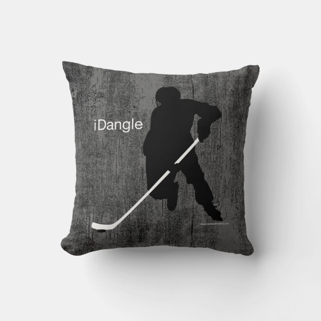 iDangle (Hockey) Throw Pillow (Front)