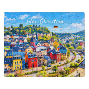 Idar-Oberstein, Germany - Colorful Town Jigsaw Puzzle