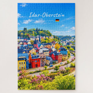 Idar-Oberstein, Germany - Colorful Town Jigsaw Puzzle