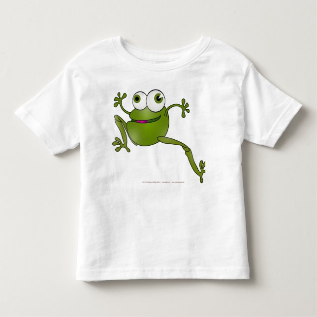 Ide Zmija Zaba - Running Snake - Frog Toddler T-shirt (Front)