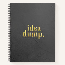 Idea Dump Black & Gold Notebook for Creatives