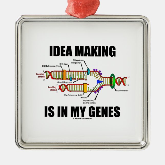 Idea Making Is In My Genes (DNA Replication) Metal Ornament (Front)