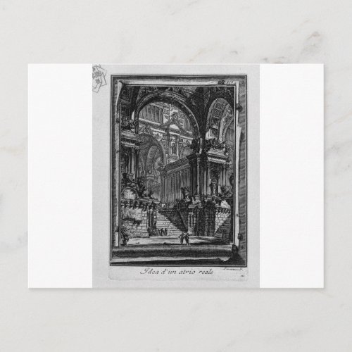 Idea of real_Hall by Giovanni Battista Piranesi Postcard