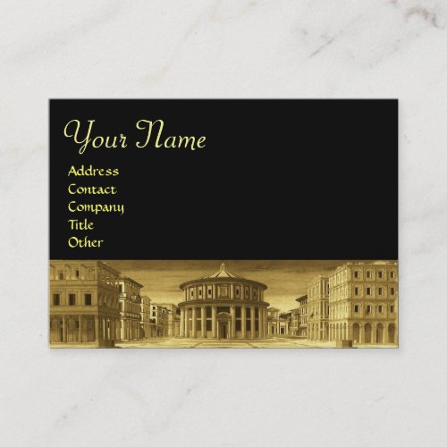 IDEAL CITY Architecture Black Gold Yellow Pearl Business Card