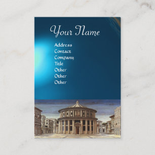 IDEAL CITY , bright blue sapphire Business Card