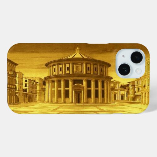 IDEAL CITY Renaissance Architect Gold Yellow iPhone 15 Case